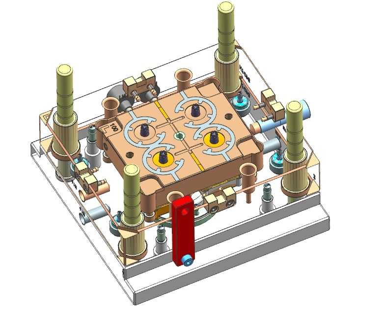 澆口冷流道2板模注塑模具母模