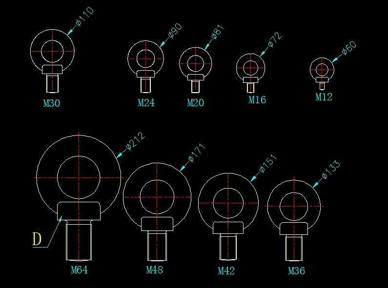 模具用吊環(huán)大小