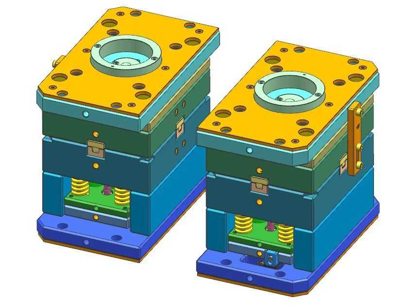 冷流道雙色注塑模具3D設(shè)計案例-MISUMI/FUTABA標準